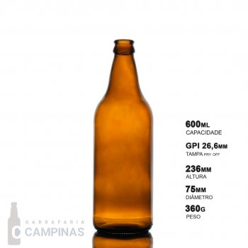 GARRAFA CAÇULA 600ML - CAIXA COM 48 UNIDADES