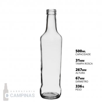 GARRAFA EXCLUSIVE 500ML - CAIXA COM 49 UNIDADES