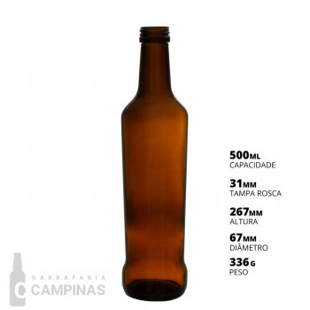 GARRAFA EXCLUSIVE ÂMBAR 500ML